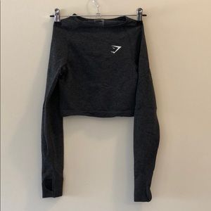 Gymshark Longsleeve Dark Grey Crop Top